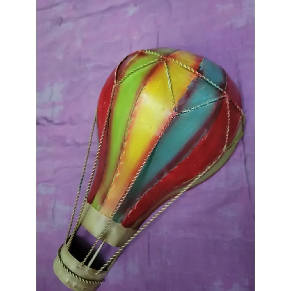 Elements Painted Hot Air Balloon Wall Hanging Decor 12